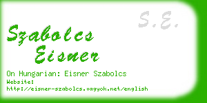 szabolcs eisner business card